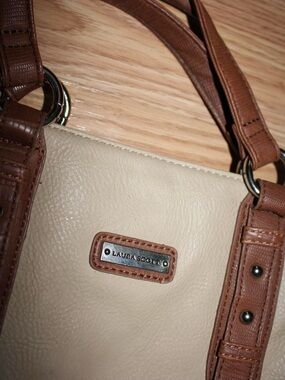 Crossbody cream and brown purse